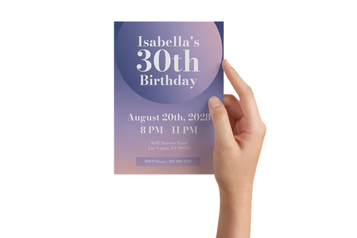 Modèles d'invitation pour le 30e anniversaire