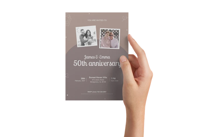 Modèles d'invitation pour le 50e anniversaire