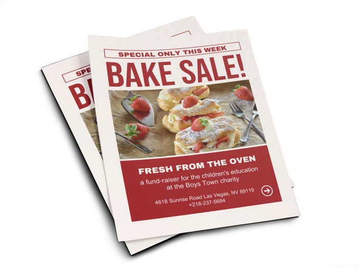 Bake Sale Flyer -Vorlagen backen
