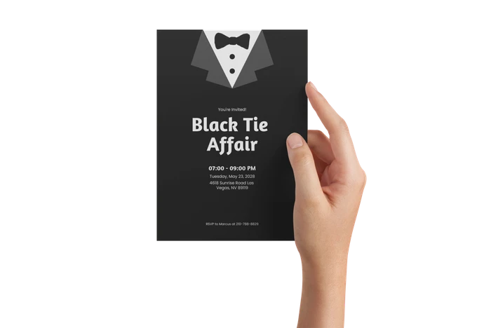 Black Tie Einladungsvorlagen
