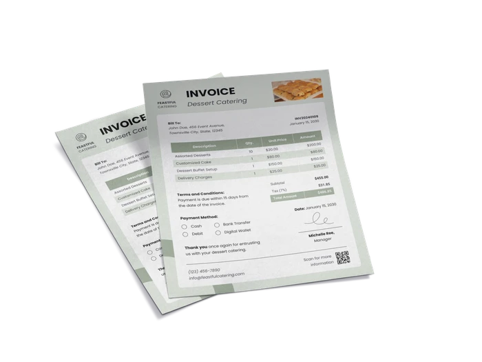 catering invoice templates