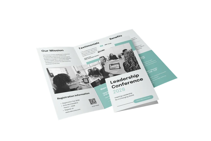 Modelos de folhetos de conferências e seminários