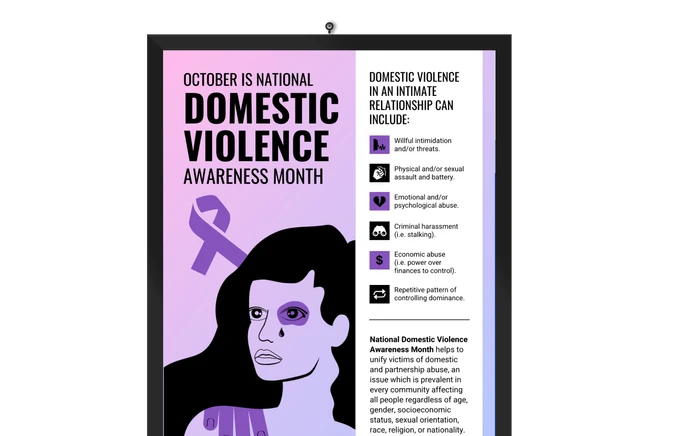 Plantillas de pósteres sobre violencia doméstica
