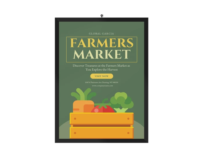 Modelli di poster per il mercato agricolo