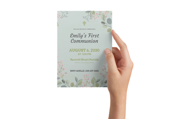 first communion invitation templates
