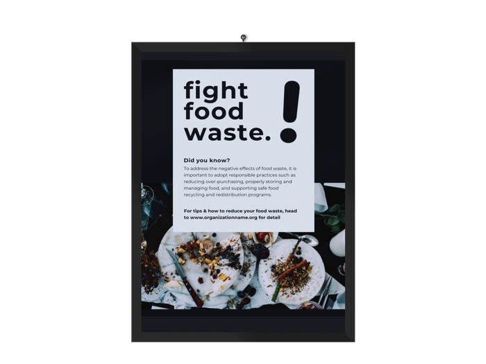 Modelli di poster sugli sprechi alimentari