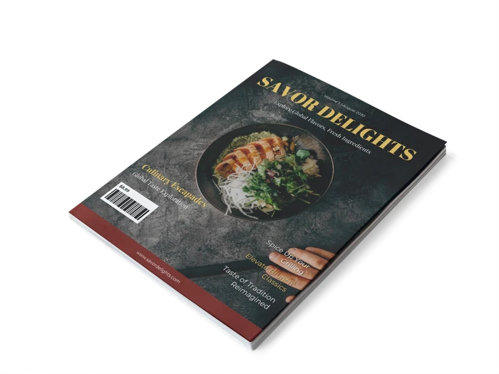 Modelli di copertina per riviste di cucina