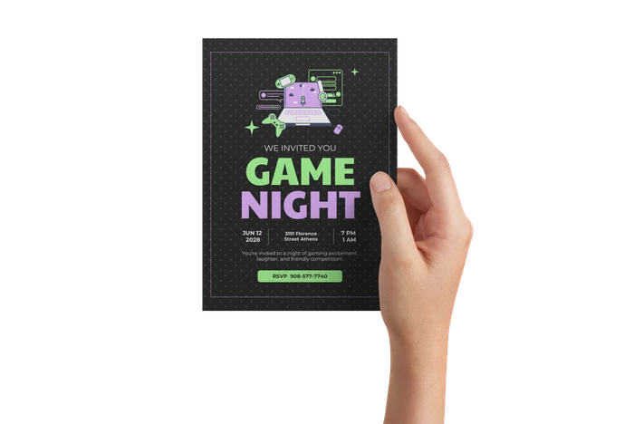 modelos de convites para noites de jogos
