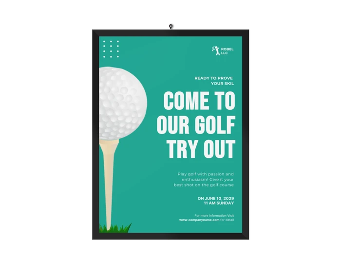 modelli di poster per il golf