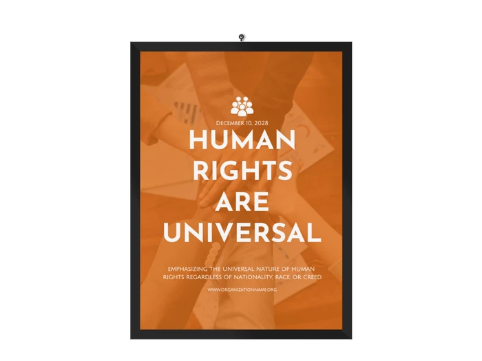 Modelli di poster sui diritti umani