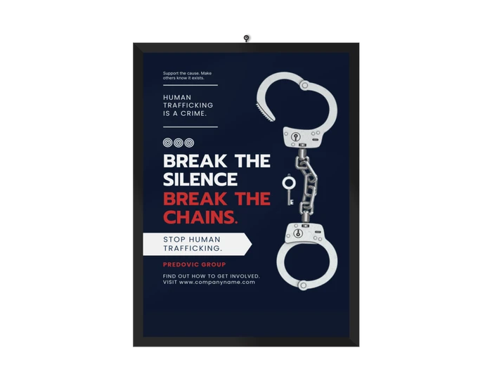 Plantillas de pósteres sobre trata de seres humanos