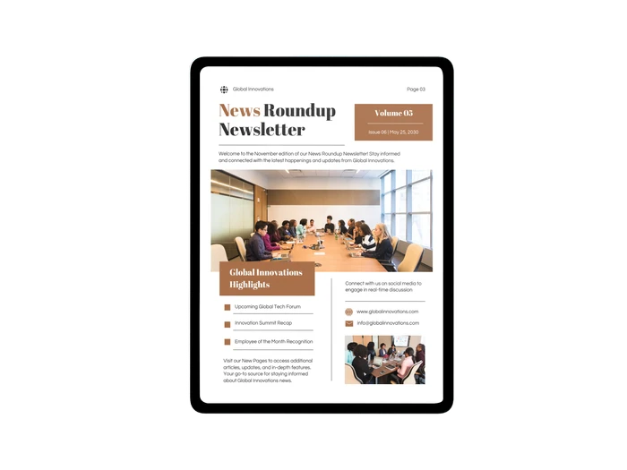 media and publishing newsletter templates