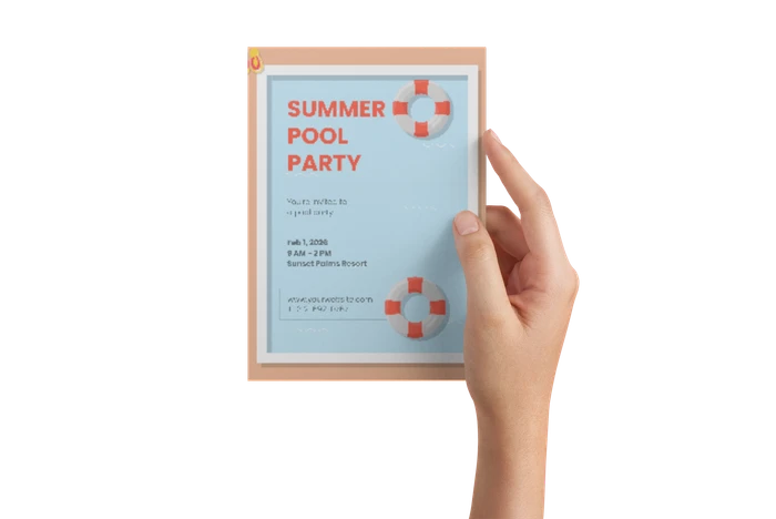 Vorlagen der Pool -Party -Einladung