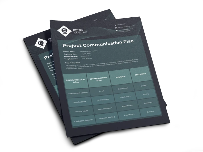 Modèles de plans de communication de projet