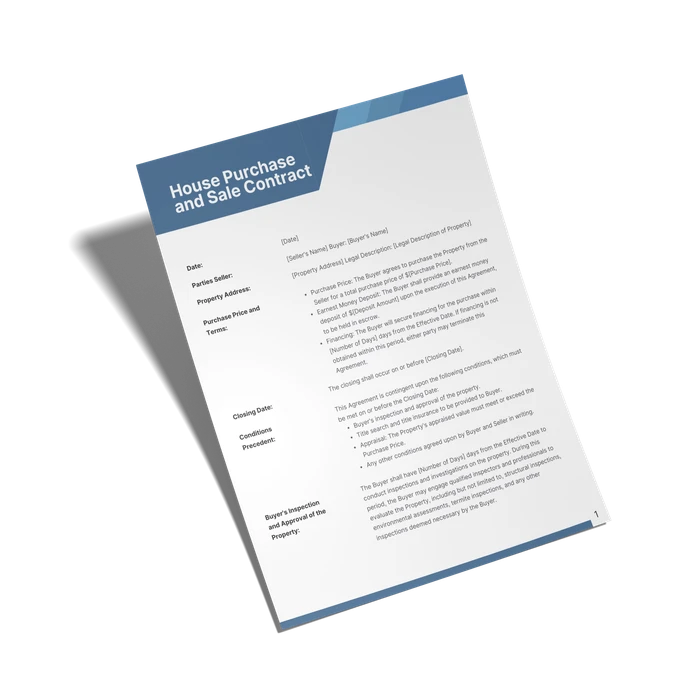 purchase and sale contract templates