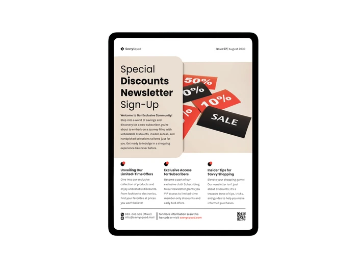 sign up newsletter templates