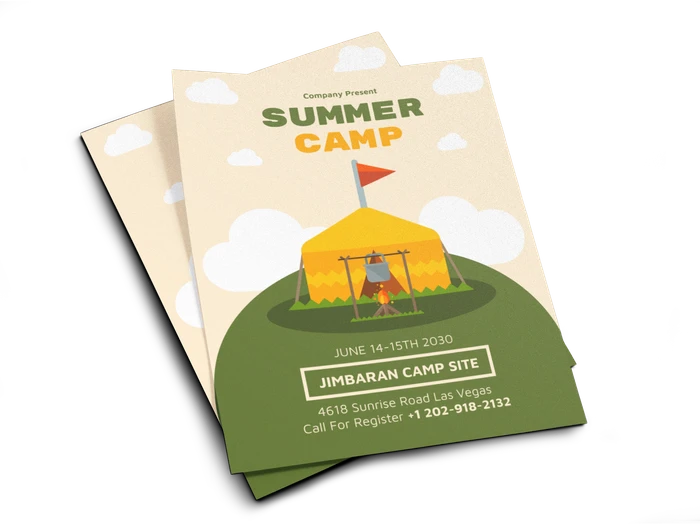 Modèles de flyer de camp d'été
