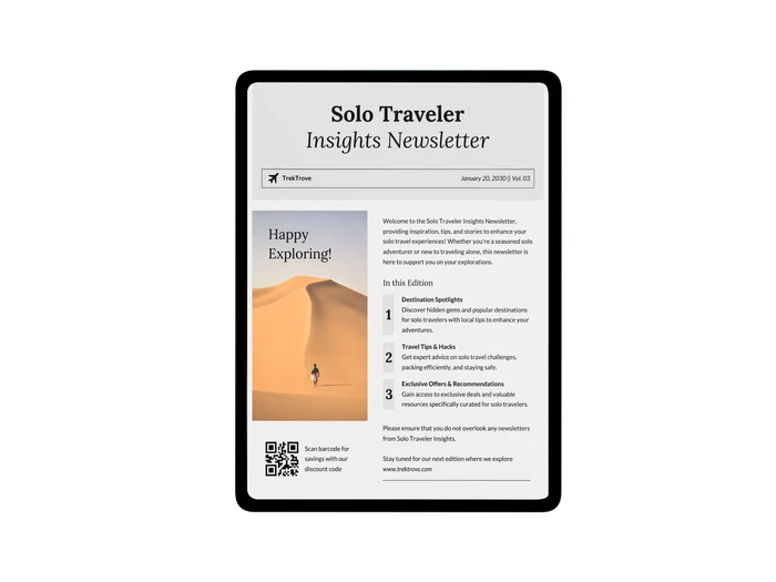 modelos de boletins informativos sobre viagens