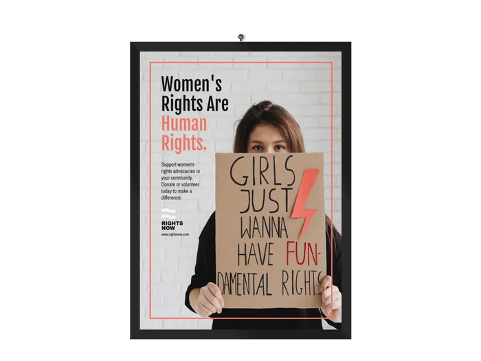 Modelli di poster per i diritti delle donne
