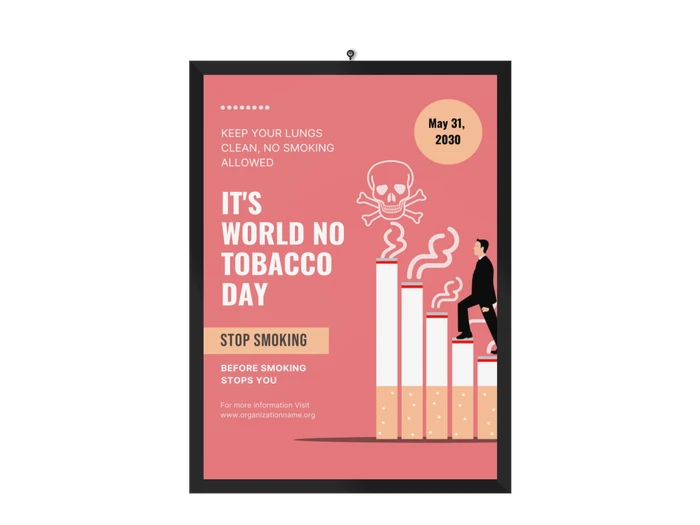 Modelli di poster per la Giornata mondiale senza tabacco