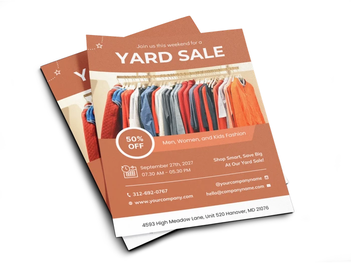 Yard Sale Flyer -Vorlagen