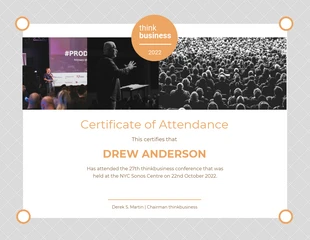 Light Attendance Certificate